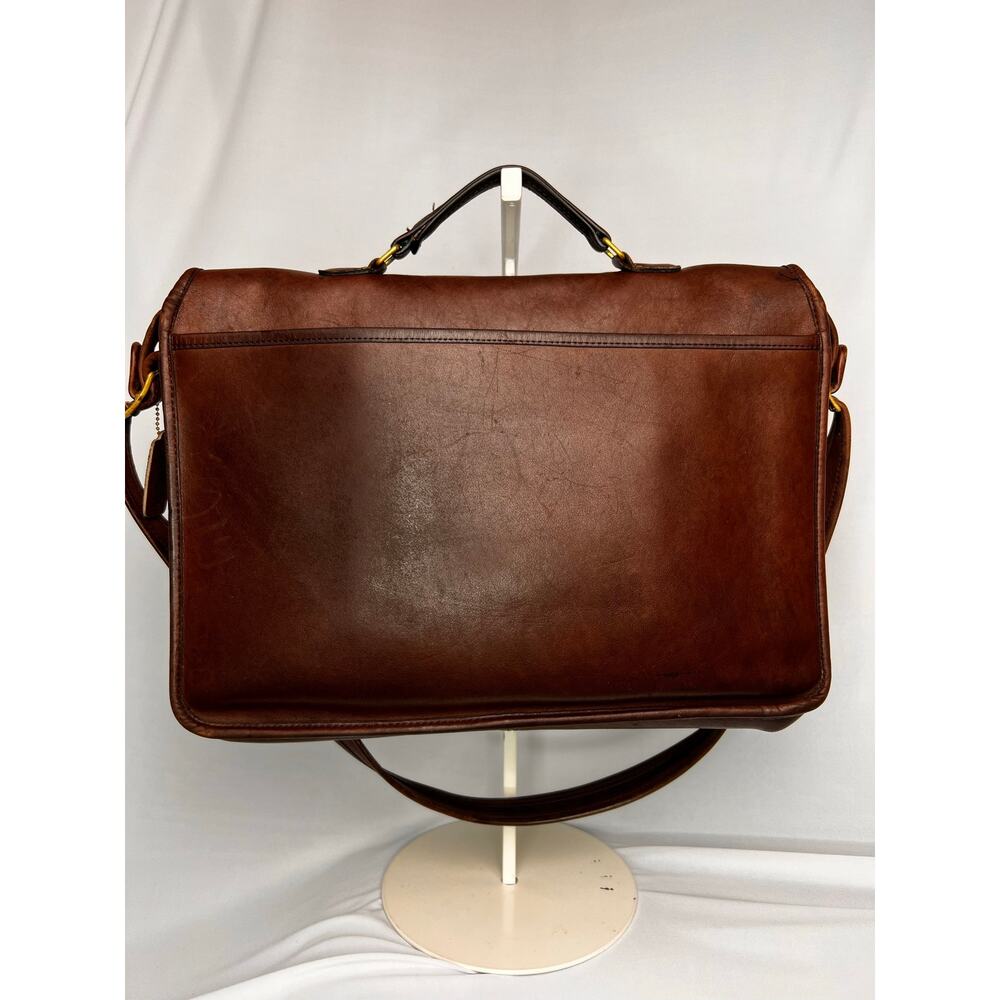 Vintage Coach Metropolitan Brief Bag Brown Leather Messenger Briefcase NYC Rare - Picture 10 of 16